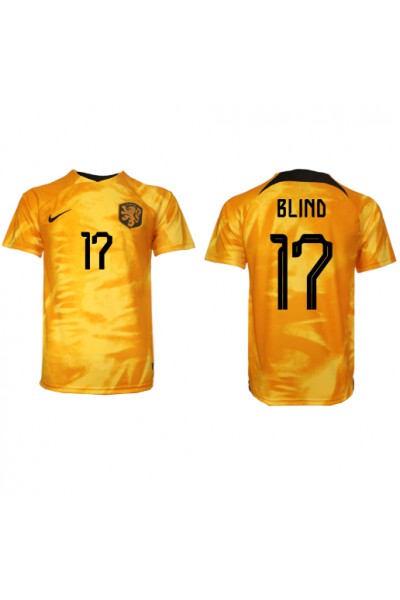Alankomaat Daley Blind #17 Jalkapallovaatteet Kotipaita MM-kisat 2022 Lyhythihainen